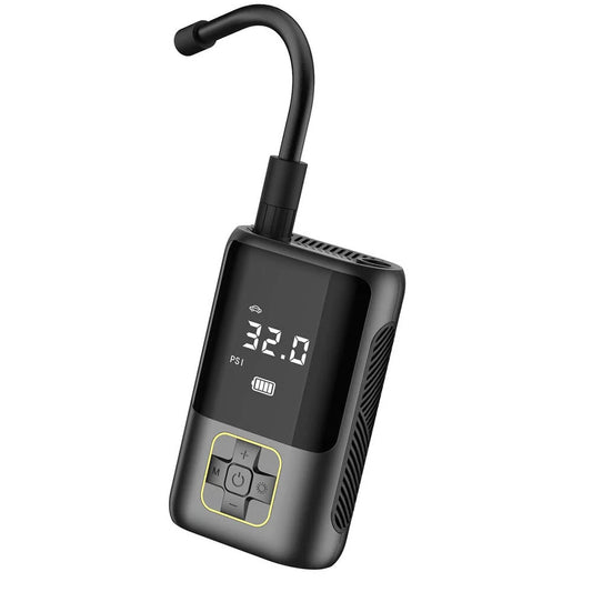 Bärbar Elektrisk Luftpump för Bil, MC & Cykel – Kompressor med LCD-display