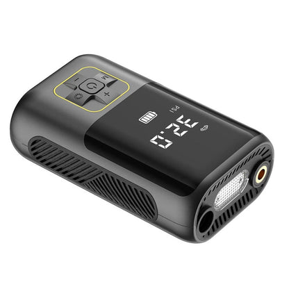 Bärbar Elektrisk Luftpump för Bil, MC & Cykel – Kompressor med LCD-display